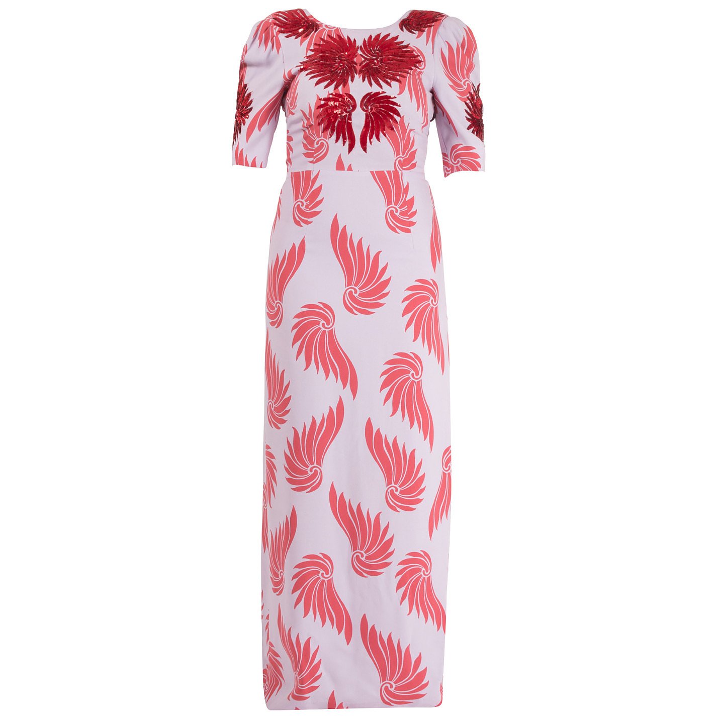 DRIES VAN NOTEN Runway Printed Sequinned Gown