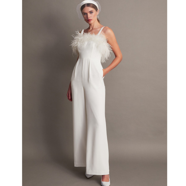 Monsoon Diane Feather Bridal Jumpsuit
