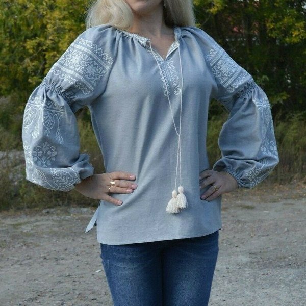 Stand With Ukraine Ukrainian Embroidery Sorochka Vyshyvanka Blouse