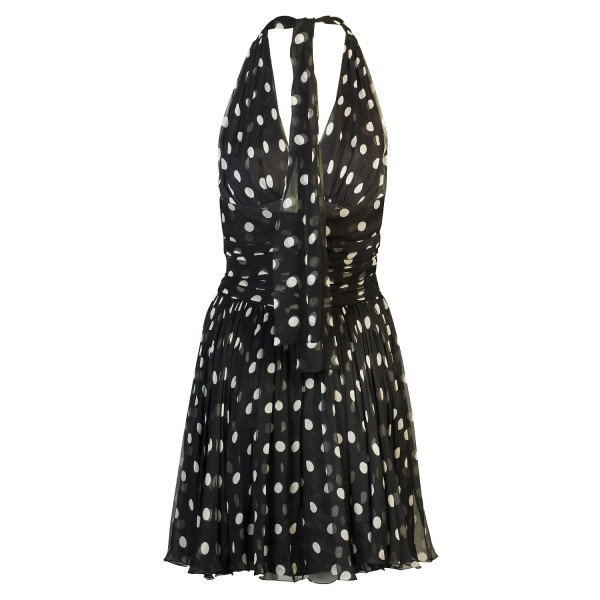 Rent Buy DOLCE GABBANA Polka Dot Halter Neck Mini Dress MY