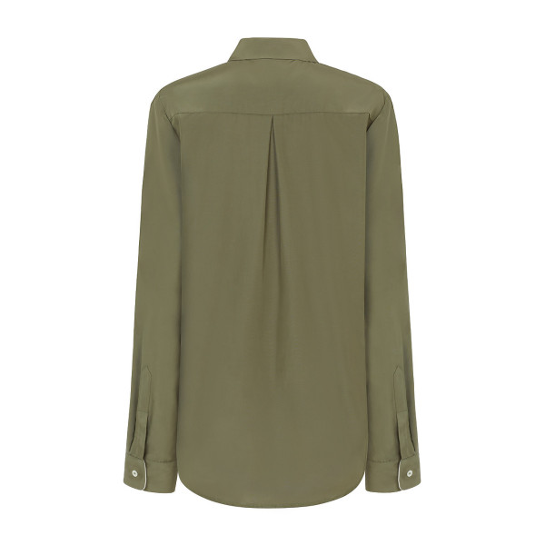 Serena Bute The Classic Shirt - Chive Green Cupro Cotton