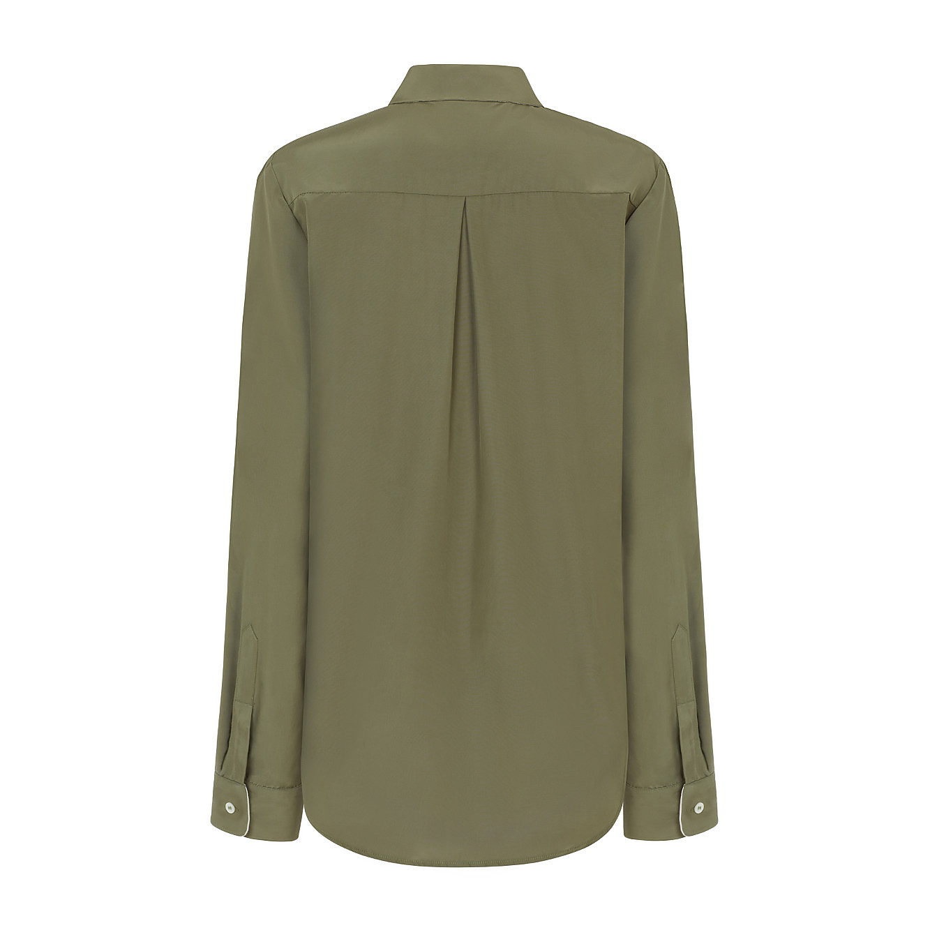 Serena Bute The Classic Shirt - Chive Green Cupro Cotton