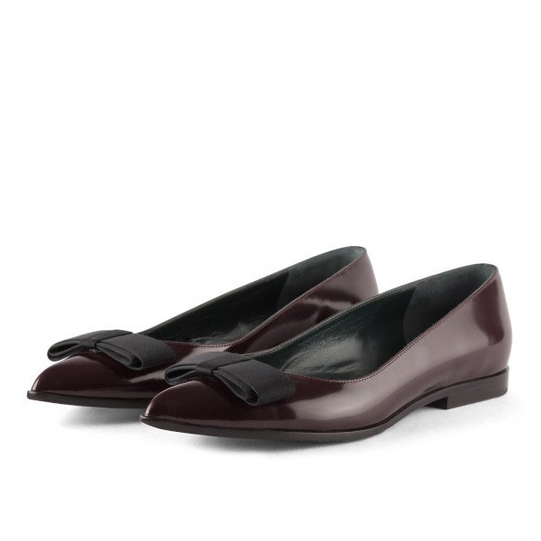 Mulberry Bow Detail Pointed Flats