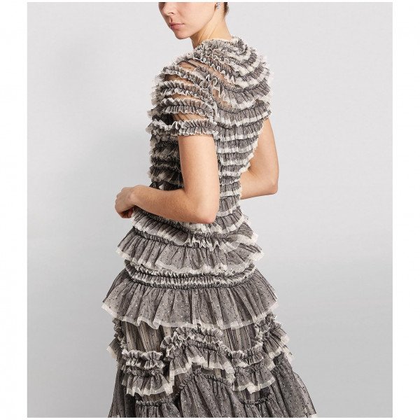 Needle & Thread Wild Rose Tulle Ruffled Gown