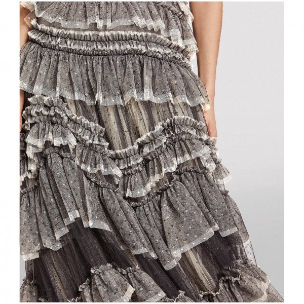 Needle & Thread Wild Rose Tulle Ruffled Gown