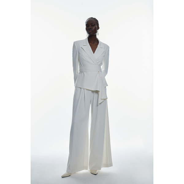 Karen Millen Pleat Detail Wide Leg Trouser