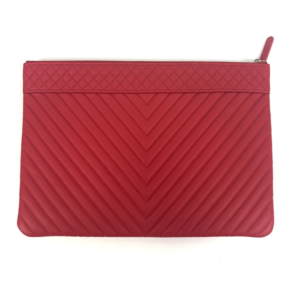 CHANEL Quilted Raspberry Pink Pouch
