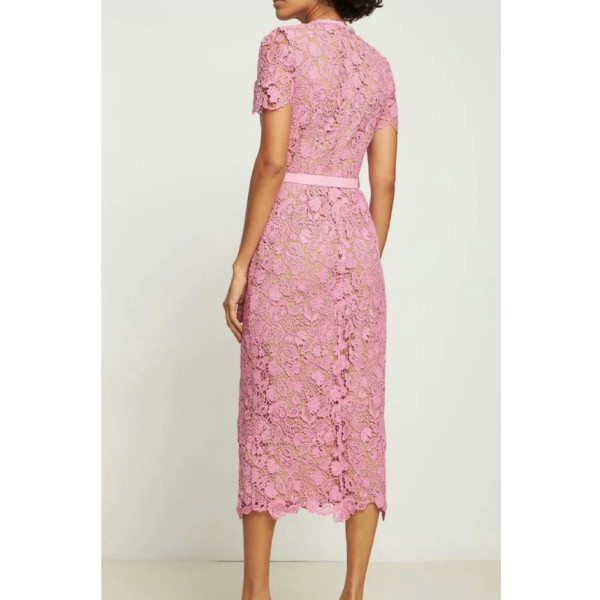 Self-Portrait Guipure Lace Midi Dress