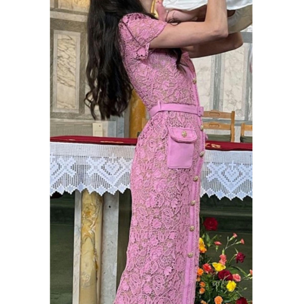 Self-Portrait Guipure Lace Midi Dress