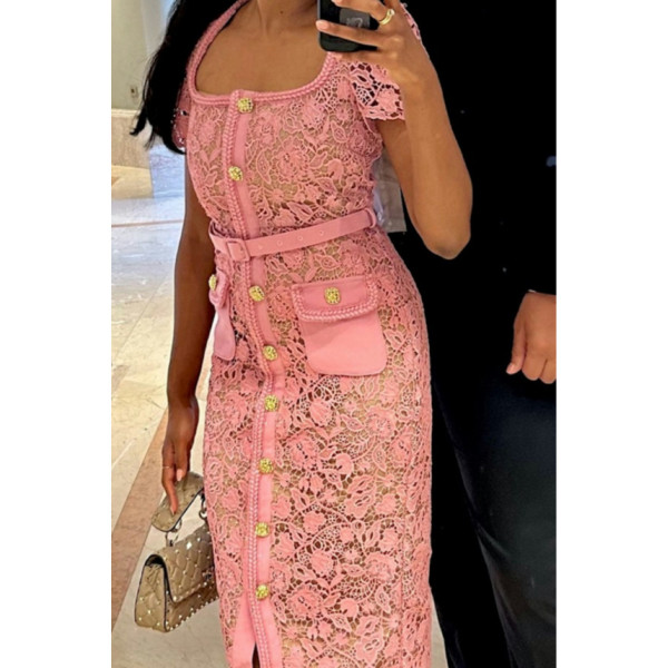 Self-Portrait Guipure Lace Midi Dress