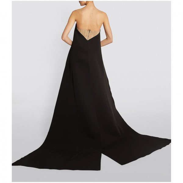 Rachel Gilbert Strapless Emmett Caped Gown