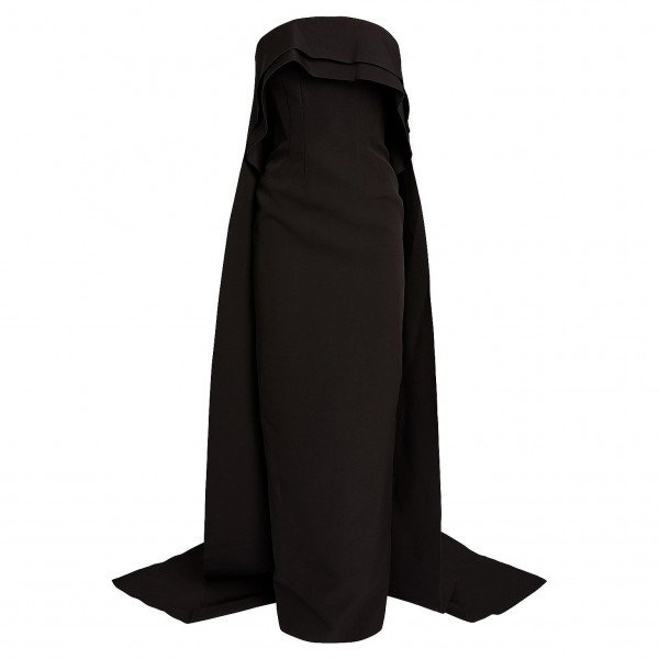 Rachel Gilbert Strapless Emmett Caped Gown