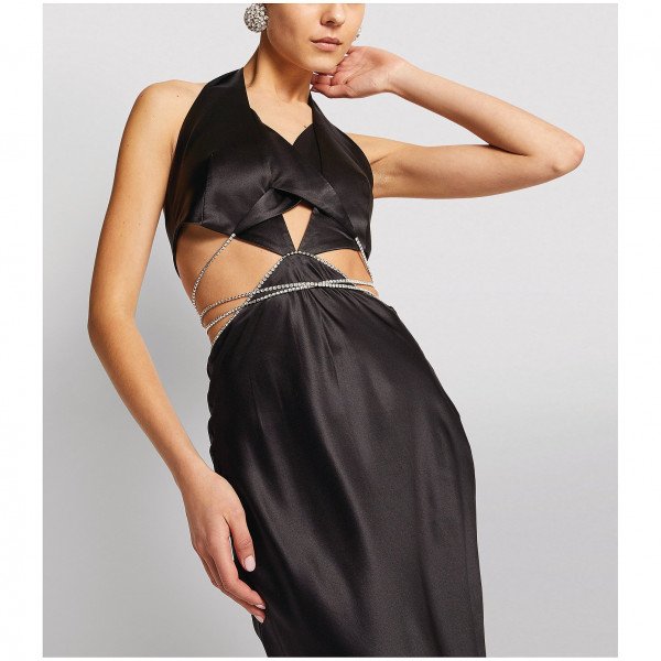 Michael Lo Sordo Alexa Crystal-Embellished Cut-Out Dress