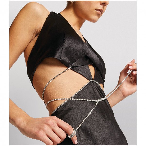 Michael Lo Sordo Alexa Crystal-Embellished Cut-Out Dress