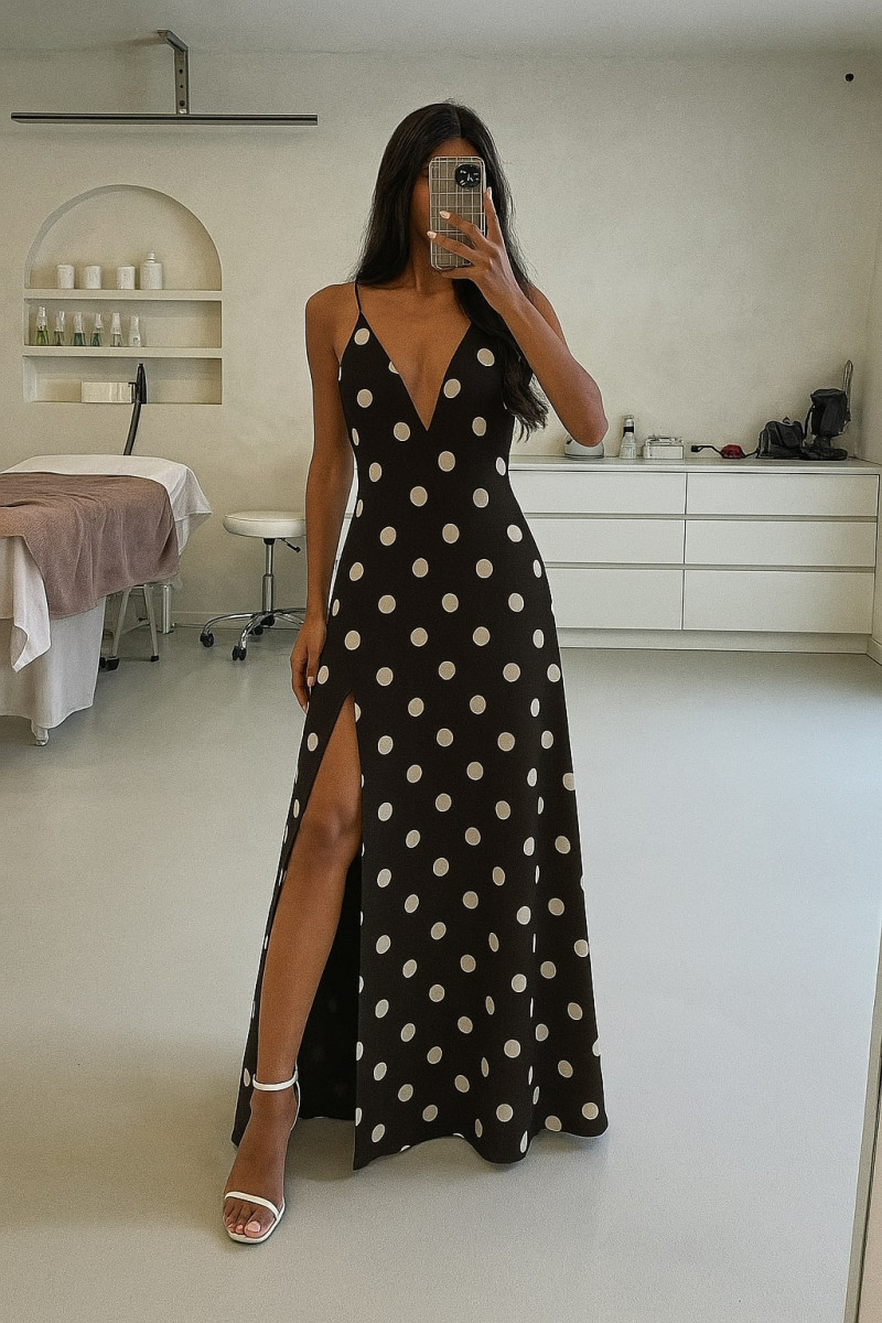 Reformation Zani Dress in Moon Dot - Polka Dot