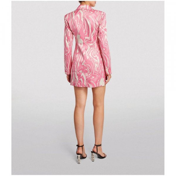 ROTATE Birger Christensen Shannon Swirling Print Blazer Dress