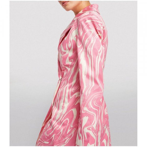 ROTATE Birger Christensen Shannon Swirling Print Blazer Dress