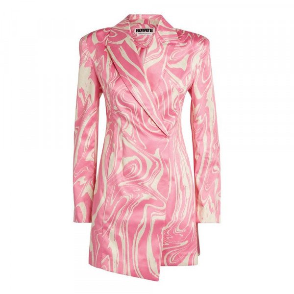 ROTATE Birger Christensen Shannon Swirling Print Blazer Dress