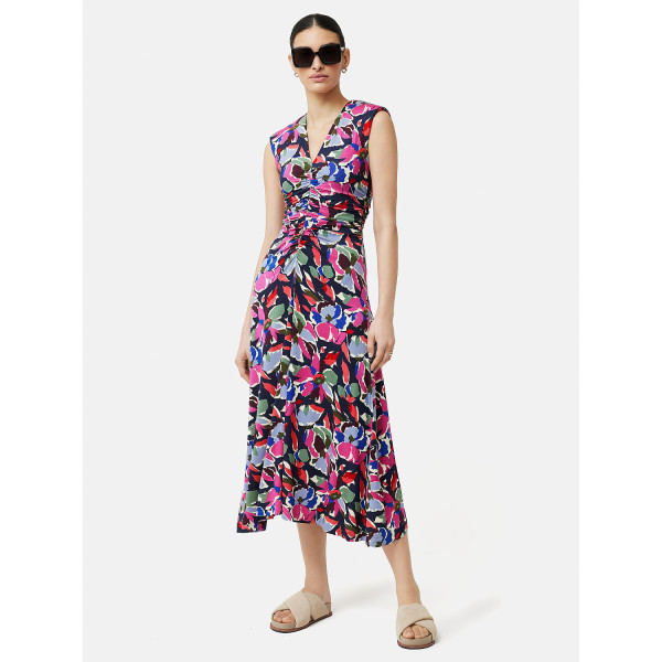 Jigsaw Graphic Pansy Jersey Dress