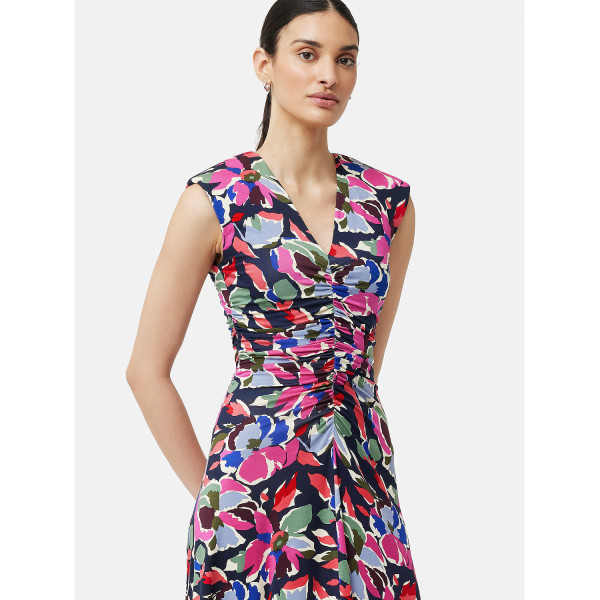 Jigsaw Graphic Pansy Jersey Dress