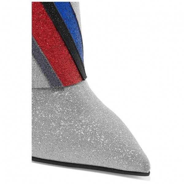 Rent Buy Balmain Babette Flash Glittered Leather Boots MY WARDROBE HQ