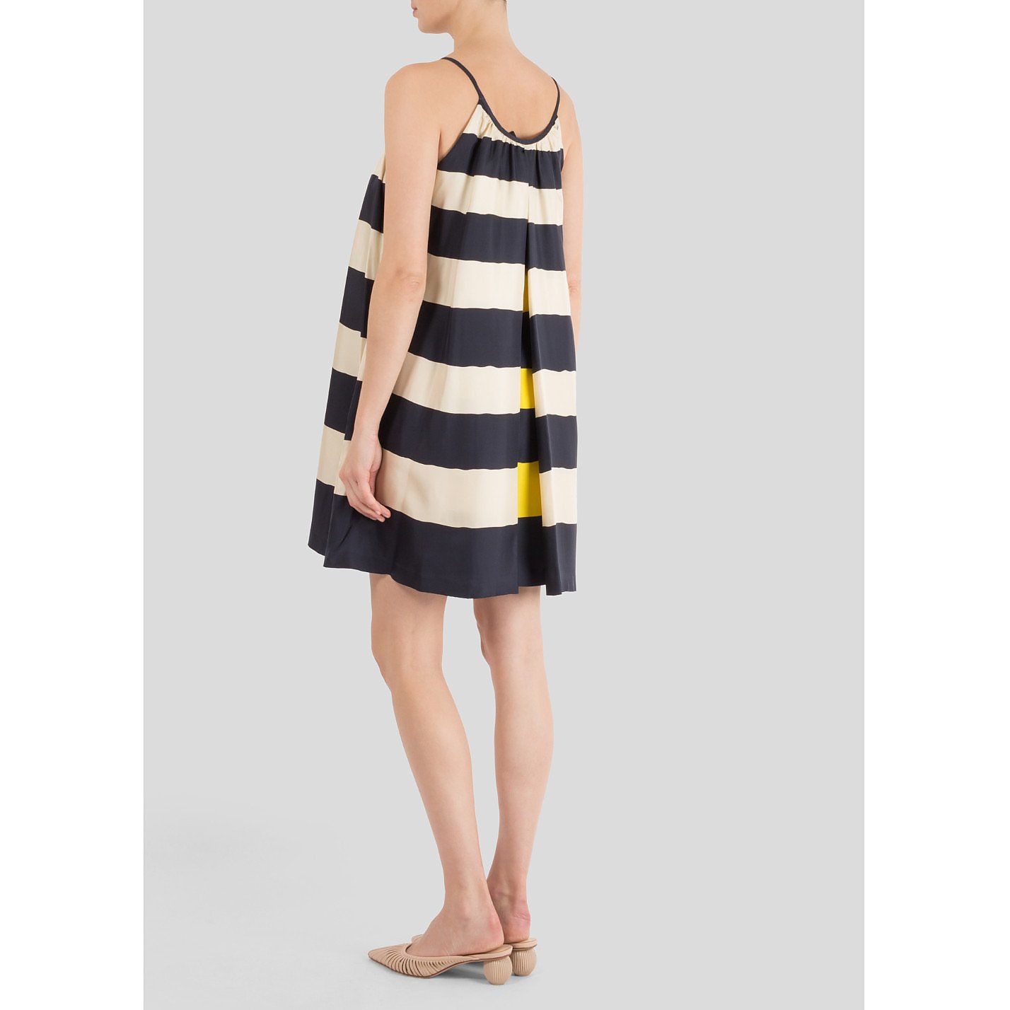striped silk dress