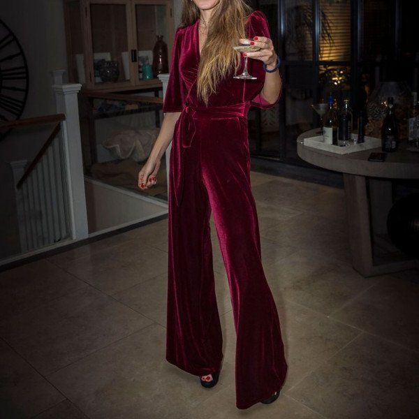 Rock The Jumpsuit Kate Velour Jumpsuit