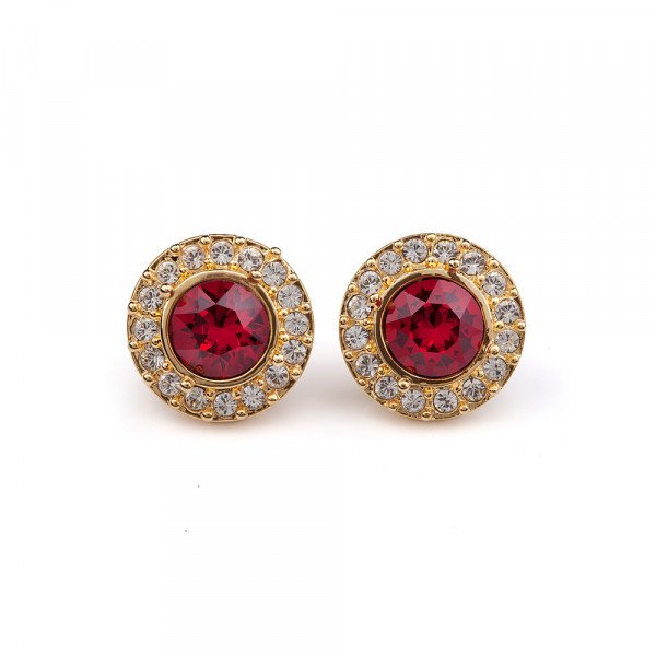 Lolu Rhoda Empire Ruby Stud Earrings