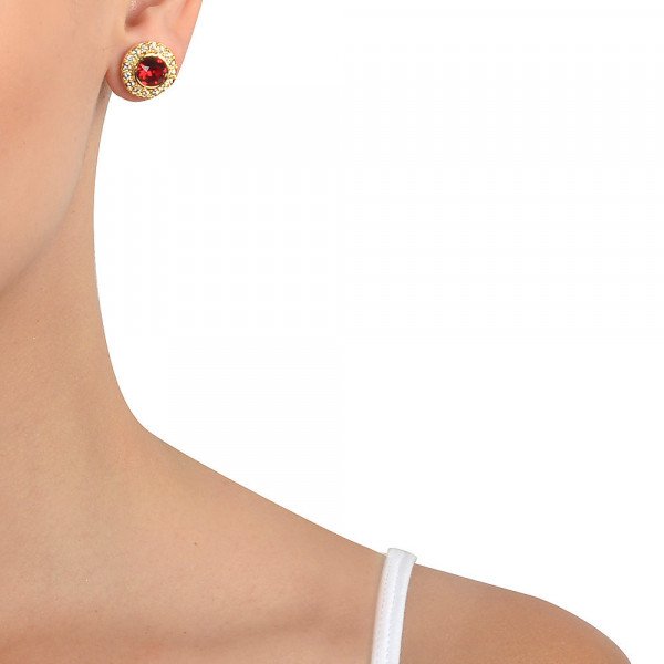 Lolu Rhoda Empire Ruby Stud Earrings