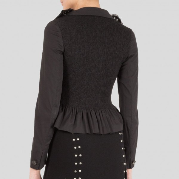 PRADA Embroidered Applique-Detail Blazer Jacket