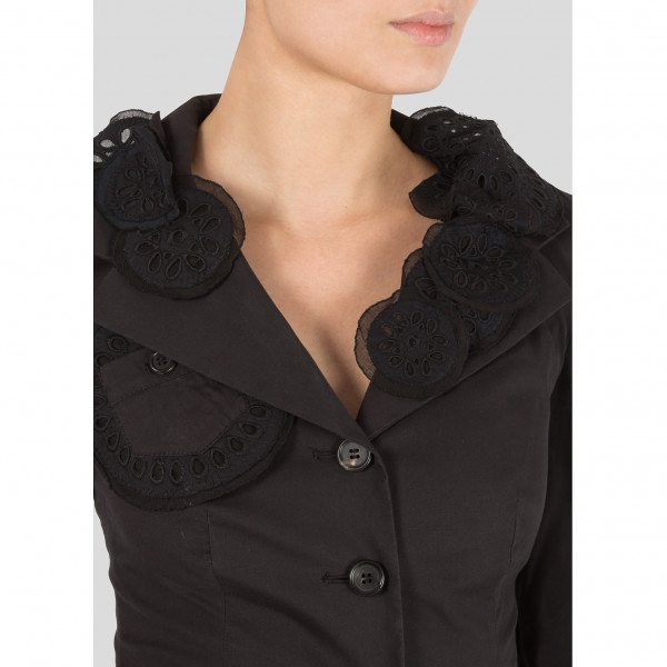 PRADA Embroidered Applique-Detail Blazer Jacket