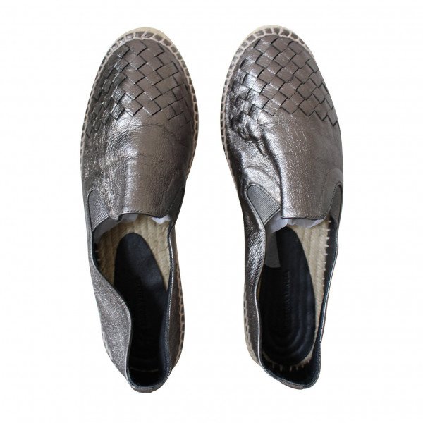 Bottega Veneta Metallic Espadrilles