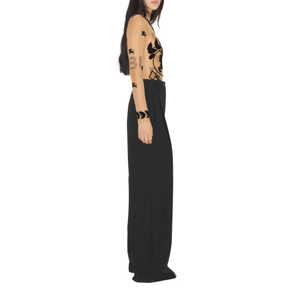 Burberry EKD Embroidered Stretch Tulle Bodysuit