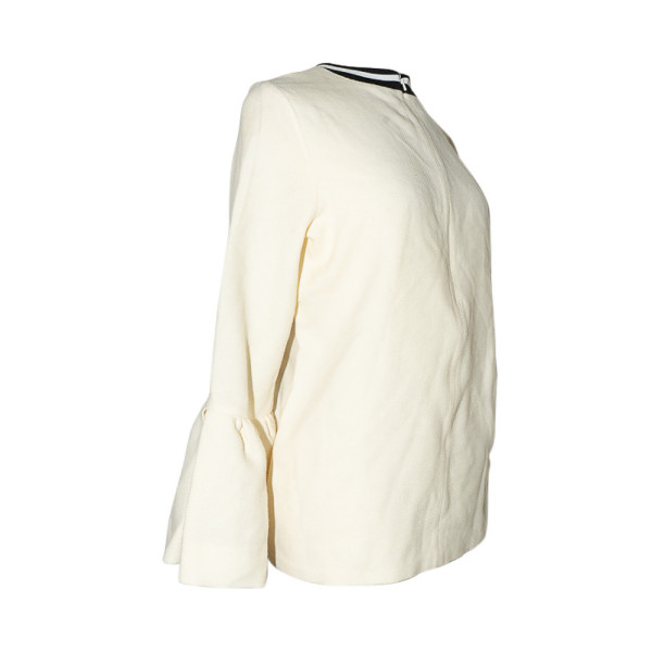 Mother of Pearl Fluted Cuff Sweater