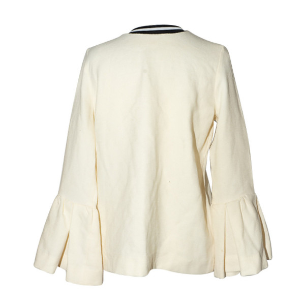 Mother of Pearl Fluted Cuff Sweater