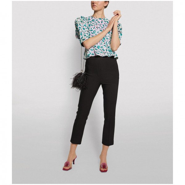 ROTATE Birger Christensen Puff-Sleeve Sequin Top