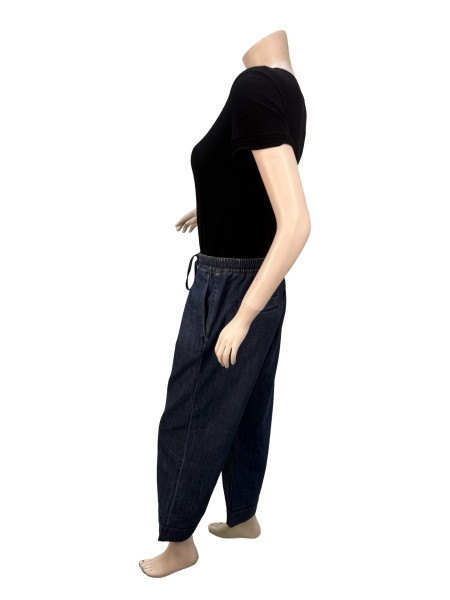 Valentino High-rise Chambray Wide-Leg Jeans with Drawstring Waist