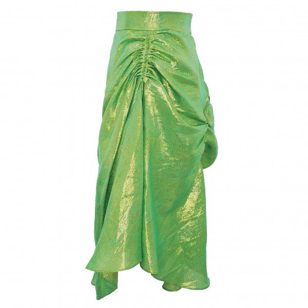 Vintage Ruched Metallic Skirt