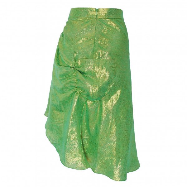 Vintage Ruched Metallic Skirt