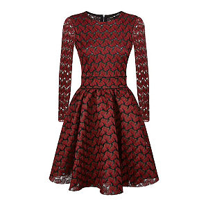 Rent Buy Maje Patterned Fit And Flare Tea Dress MY WARDROBE