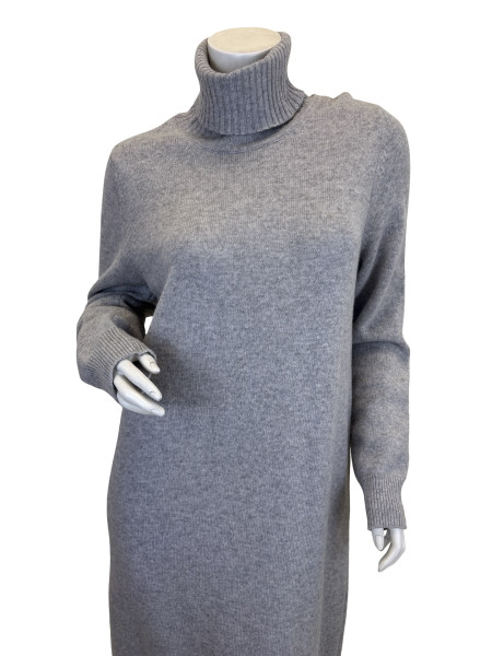 Max Mara Turtleneck Knit Dress - Grey
