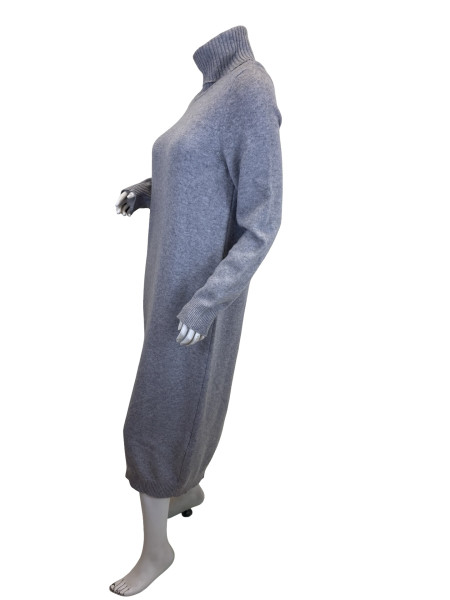 Max Mara Turtleneck Knit Dress - Grey