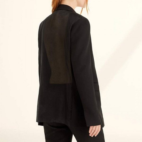 Amanda Wakeley Sculpted Blazer With Sheer Back
