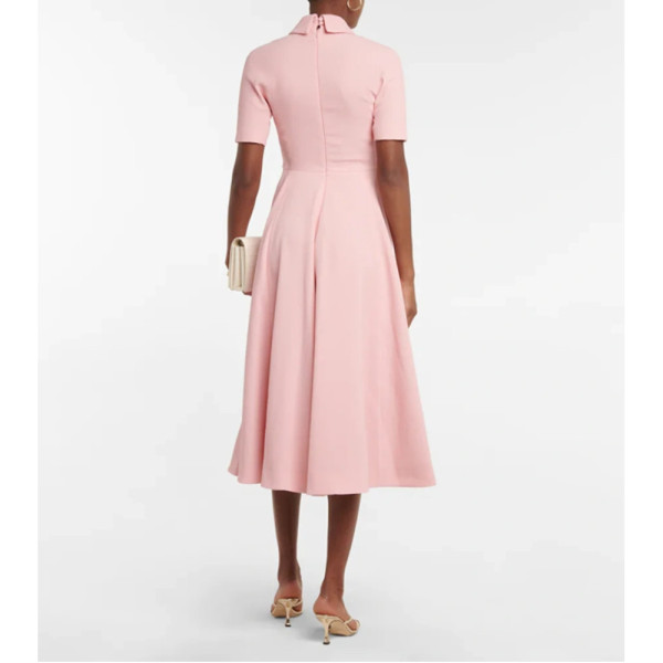 Emilia Wickstead Alice Pleated Crêpe Midi Dress