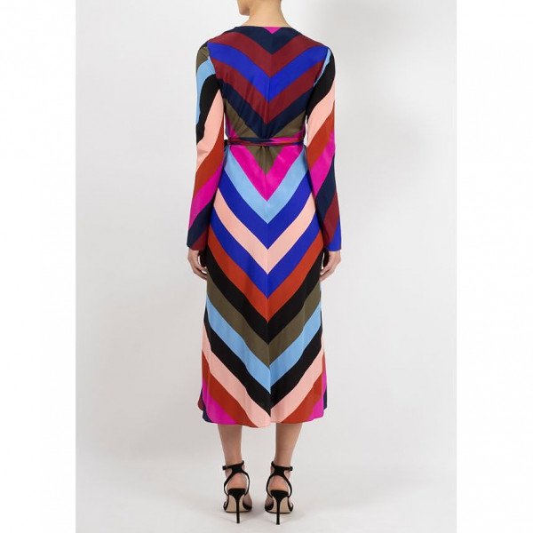 Diane von Furstenberg Striped Wrap Dress