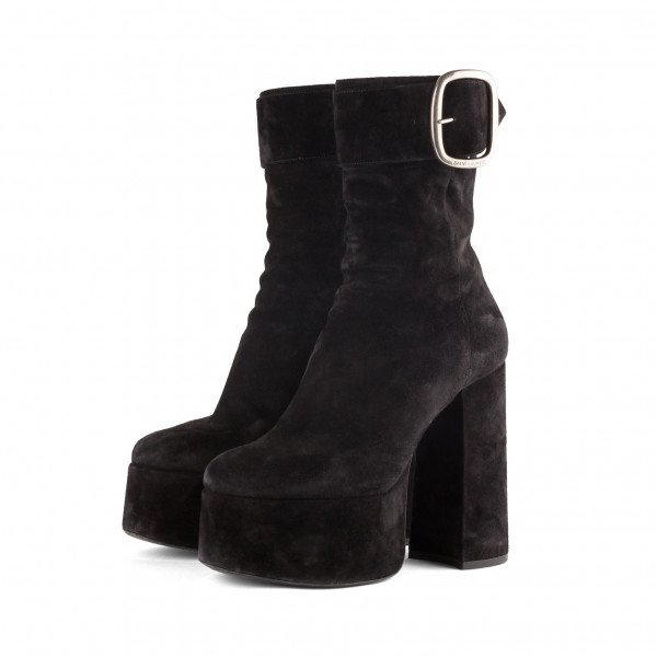 Rent Buy Saint Laurent Suede Billy Platform Boots MY WARDROBE HQ