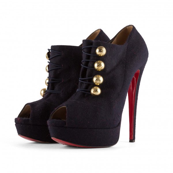 Christian Louboutin Peep Toe Ankle Boots