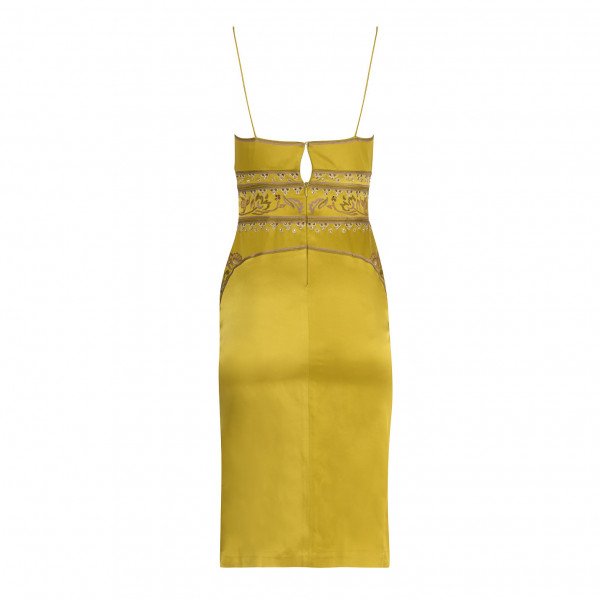 Nicole Miller Embellished Silk Slip Dress