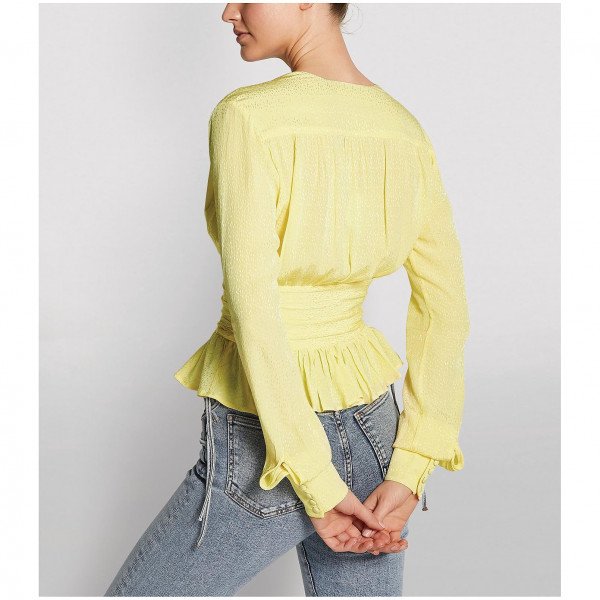 ROTATE Birger Christensen Tracy Peplum Top