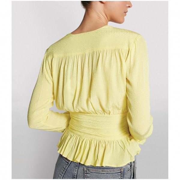 ROTATE Birger Christensen Tracy Peplum Top